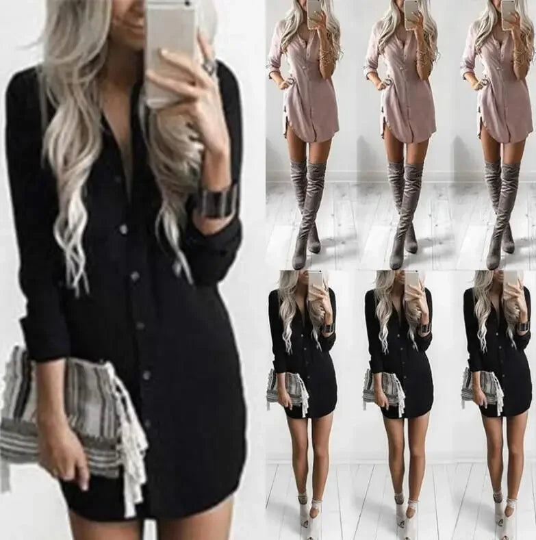 Europe And The United States Spring Summer Autumn Casual Long-sleeved Shirt Shirt Blouse Women's Wear