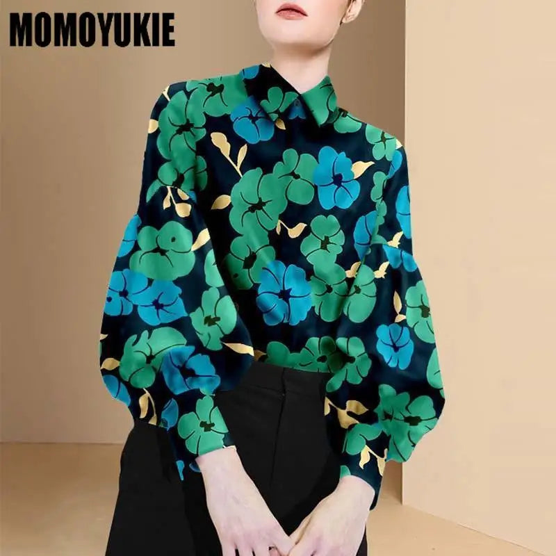blusas mujer de moda 2022 summer Top female women shirts Women's plaid printed shirt Blouses tops Long sleeve Chic woman blouse