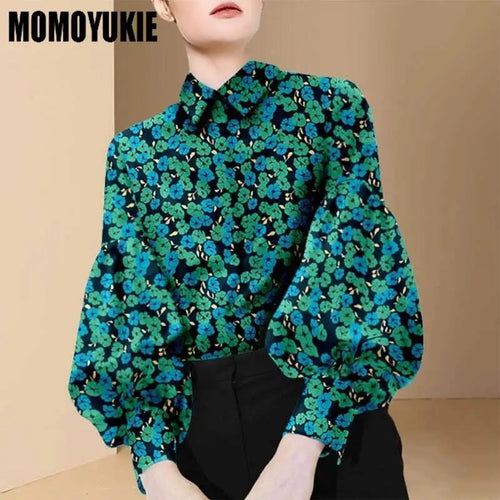 blusas mujer de moda 2022 summer Top female women shirts Women's plaid printed shirt Blouses tops Long sleeve Chic woman blouse
